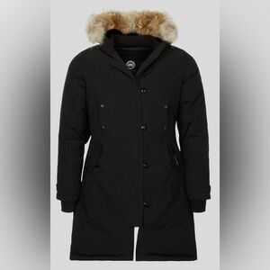 Canada Goose Kensington Parka Black Jacket with Logo Patch